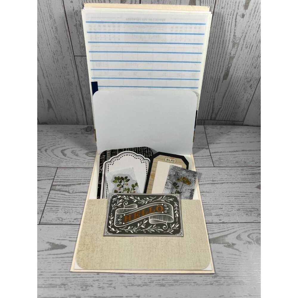 Handmade Spiral Junk Journal 4.75"x6" City Map Cover Memory Keeper - Picture 10 of 11